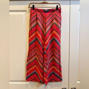 Ranna Gill Red and Pink Chevron Pants